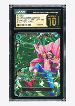 One Piece CGC 10 PRISTINE Smoker SP Alternate Art 2025 OP10-030 OP13 Japanese - Image 1