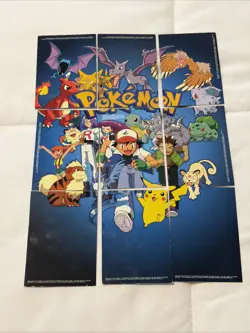 1999 Pokemon Cards TV Animation Series 1 Complete 9 card Puzzle Set - Image 1