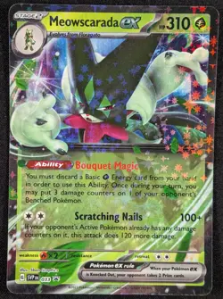 Meowscarada EX Scarlet & Violet Black Star Promo Pokemon Card SVP 033 (NM) - Image 1