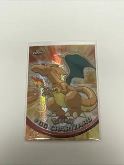 NM 2000 Pokemon Topps Chrome TV CHARIZARD #06 Base BC Foil - Get It Graded! Card - Image 1