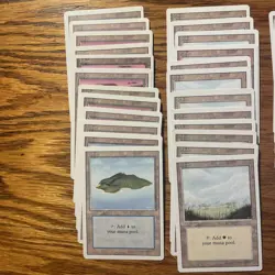 MTG: 60 Revised (3rd Ed) Lands Mana - 12X Mountain, Island, Forest, Plain, Swamp - Image 3