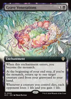 Grave Venerations ** Extended Art ** #29 - Commander: Lorwyn Eclipsed - NM MTG - Image 1