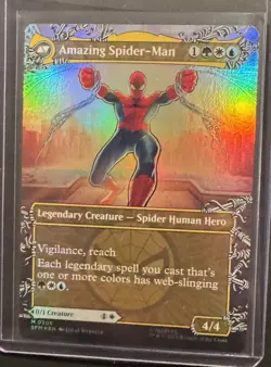 Magic The Gathering Spider-Man Amazing Spider-Man/Peter Parker FOIL 0208 - Image 1
