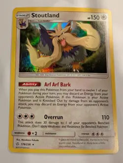 Stoutland 176/236 - Cosmic Eclipse Pokemon Holo Foil Nice! - Image 1