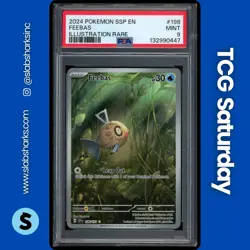 2024 POKEMON SURGING SPARKS #198/191 FEEBAS ILLUSTRATION RARE PSA 9 - Image 1