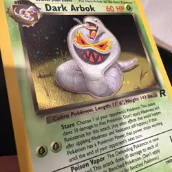 2000 Pokemon Team Rocket Dark Arbok Holo #2/82 - Image 5