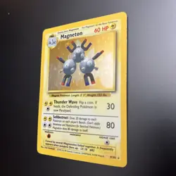 Pokemon TCG Magneton 9/102 Base Set Unlimited Holo Rare NM/LP+ Card Great Gift - Image 4