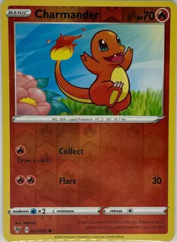 The Pokemon Company Charmander 023/185 Vivid Voltage Reverse Holo Basic 2020 - Image 1
