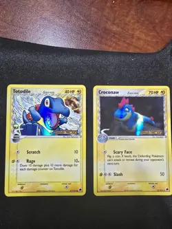 Totodile 67/101, Croconaw 27/101 Reverse Holo Pokemon EX Dragon Frontiers - NM - Image 1