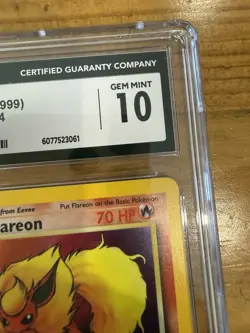 GEM MT 10 Pokemon Card Flareon 3/64 Holo Jungle WOTC CGC 10 - Jungle Set - 1999 - Image 4