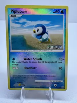 Pokemon Piplup Platinum Burger King Promo 2008 Reverse Holo #71/100 - LP - Image 1