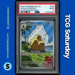2024 POKEMON SURGING SPARKS #208/191 ALOLAN DUGTRIO ILLUSTRATION RARE PSA 9 - Image 1