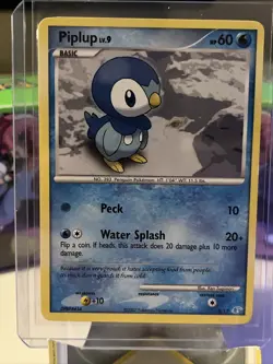 Pokemon TCG Piplup DP Training Kit 1 Blue 5/12 Regular Common LP - Image 1
