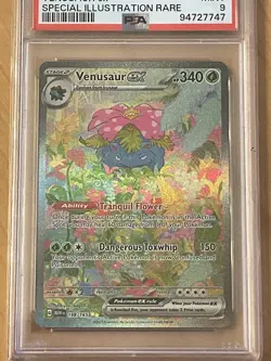 🍃2023 POKEMON MEW EN-151 SPECIAL ILLUSTRATION RARE SIR #198 VENUSAUR EX PSA 9🍃 - Image 2