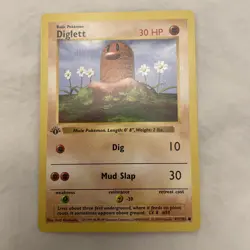 Diglett First Edition Shadowless Pokemon TCG WOTC 47/102 LP/NM - Image 1
