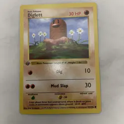 Diglett First Edition Shadowless Pokemon TCG WOTC 47/102 LP/NM - Image 2