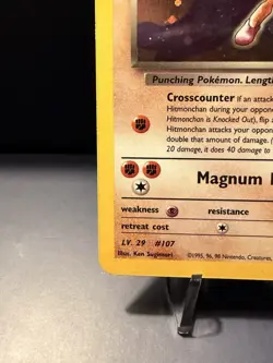 Pokemon Gym Heroes Holo Rare Unlimited Edition Rocket’s Hitmonchan 11/132 NM-LP - Image 3