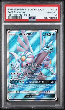 2018 Pokemon Sun & Moon Forbidden Light #119 Palkia Gx Forbidden Light PSA 10 - Image 1