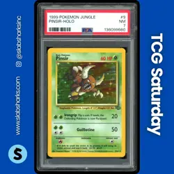 1999 POKEMON JUNGLE #9/64 PINSIR HOLO RARE PSA 7 - Image 1