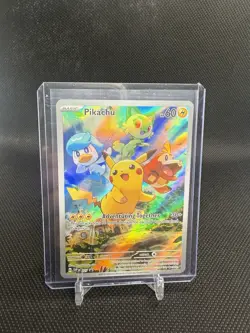 Pokemon TCG Pikachu SVP 027 Black Star Promo Scarlet & Violet English - Image 1