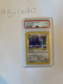 Pokemon TCG Dragonair 18/102 Base Set 1st Edition (Shadowless) 1999 PSA 6 - Image 2
