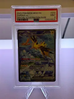 2023 POKEMON MEW EN-151 #202 ZAPDOS ex SPECIAL ILLUSTRATION RARE PSA 9 202/165 - Image 1
