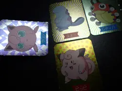 Pokemon 1999 Magazine Ginpika Himitsu Mini Card x4 Clefairy Jigglypuff etc #5867 - Image 5