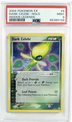 Pokemon TCG Dark Celebi Holo Rare Card #4/101 Hidden Legends Series PSA 9 - Image 1