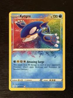 Pokemon TCG Shining Fates Kyogre Holo Card 21/72 Rare NM - Image 1