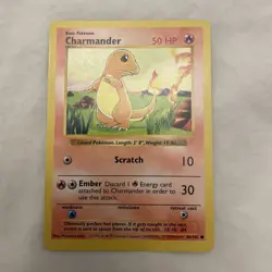 1999 Pokemon TCG Charmander Base Set Shadowless Rare Card 46/102 Vintage WOTC - Image 1