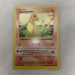 1999 Pokemon TCG Charmander Base Set Shadowless Rare Card 46/102 Vintage WOTC - Image 2