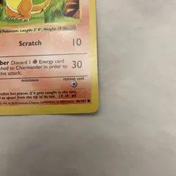 1999 Pokemon TCG Charmander Base Set Shadowless Rare Card 46/102 Vintage WOTC - Image 3