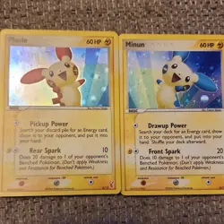 Pokemon TCG Plusle & Minun Holo Cards Lot 2006 Basic Lightning Nintendo - Image 1