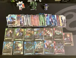 GUNDAM TCG LOT 103 CARDS C U R LR COMMON UNCOMMON RARE LEGEND RARE GD01 GD03 - Image 1