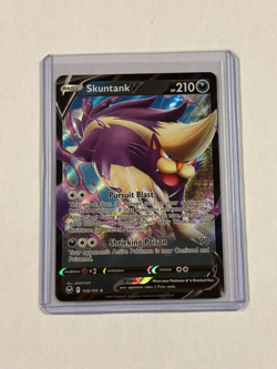 Skuntank V 2022 Tempest Full Art Ultra Rare Holo Pokemon Card 108/195 - Image 1