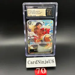 CGC PRISTINE 10 Monkey D Luffy P-075 Premium Card Collection Best Selection 70 - Image 1
