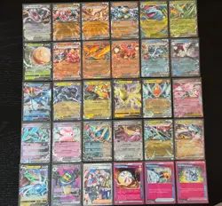 Pokemon Card Lot of 30 V, EX, and Full Art Pokemon Cards from SwSh, SV, & Mega - Image 1