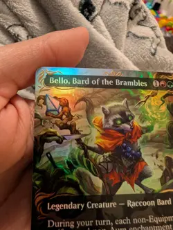 MTG Bello, Bard of the Brambles 0101 Raised Foil Borderless Bloomburrow Magic LP - Image 4