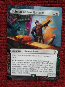 Scholar of New Horizons 252 MTG Final Fantasy Commander Hand Painted Altered Art - Image 2