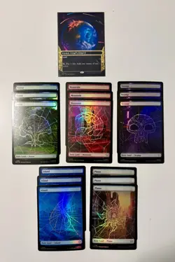 Magic The Gathering Land Lot. Mana Confluence. Spider-Man FullArt Foil Lands. NM - Image 1