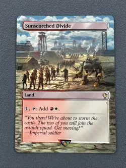 Sunscorched Divide MTG Final Fantasy Commander Hand Painted Extended Altered Art - Image 1