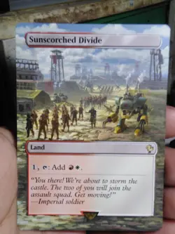 Sunscorched Divide MTG Final Fantasy Commander Hand Painted Extended Altered Art - Image 2