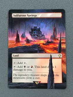 Sulfurous Springs MTG Final Fantasy Commander Hand Painted Extended Altered Art - Image 1