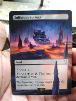 Sulfurous Springs MTG Final Fantasy Commander Hand Painted Extended Altered Art - Image 2
