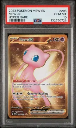 2023 POKEMON MEW EN-151 HYPER RARE #205 MEW EX PSA 10 - Image 1