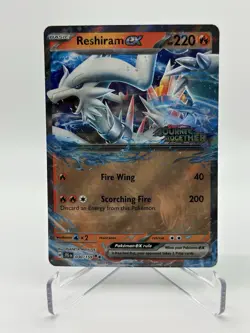 Pokemon TCG Reshiram ex 030/159 2025 Journey Together Stamped Promo Card - NM - Image 1