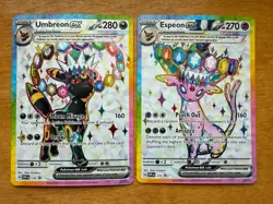 Pokemon Umbreon and Espeon Black Star Promo SVP175 SVP176 Figure Collection (NM) - Image 1