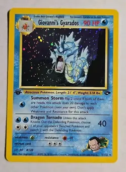 Pokemon TCG Giovanni's Gyarados Gym Challenge Holo Card 5/132 1st Edition - Image 1