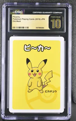 CGC Pristine 10 Japanese Pokemon Pikachu Red Babanuki Deck 2019 - Image 1