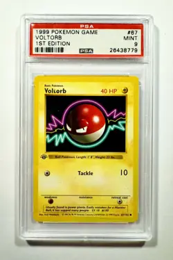 Pokemon Voltorb 1st Edition Base Non Holo Psa 9 #67 - Image 1